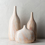 Marble Decorative Vases // Set of 3