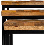 Troyes Set // Nesting Tables // Natural + Black // Set of 3