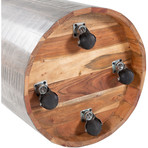 Troyes End Table // Hidden Wheels