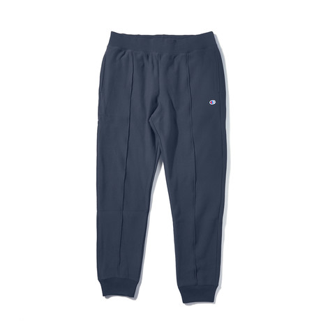 Cuffed Sweatpants With Pleat // Navy (XS)