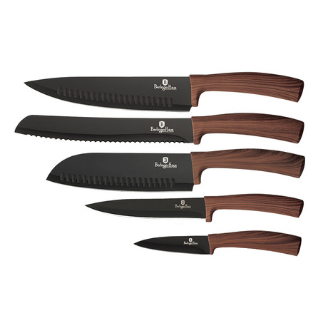 5-Piece Knife Set // Black + Rosewood