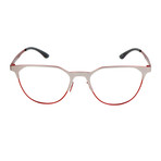Women's AOM005O 75.053 Optical Frames // Silver + Red