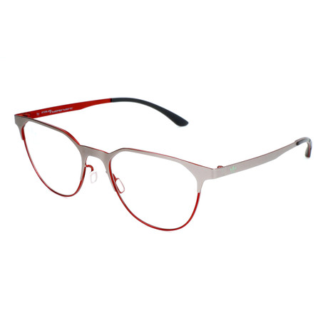 Women's AOM005O 75.053 Optical Frames // Silver + Red