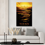 NASA Titan // Space Art Travel Poster (17"H x 11"W x .01"D)