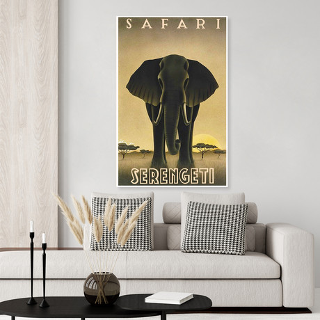 African Safari // Serengeti, Tanzania // Vintage Travel Poster (17"H x 11"W x .01"D)