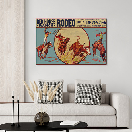 Red Horse Ranch // Vintage Rodeo Poster (17"H x 11"W x .01"D)