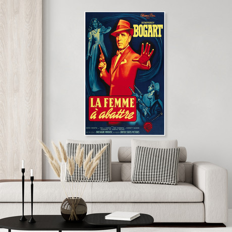 La Femme A Abattre, The Enforcer // Humphrey Bogart // Vintage Movie Poster (17"H x 11"W x .01"D)