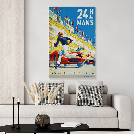 Le Mans Grand Prix // Vintage Poster (17"H x 11"W x .01"D)