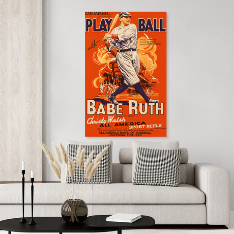 Babe Ruth // Vintage Movie Poster (17"H x 11"W x .01"D)