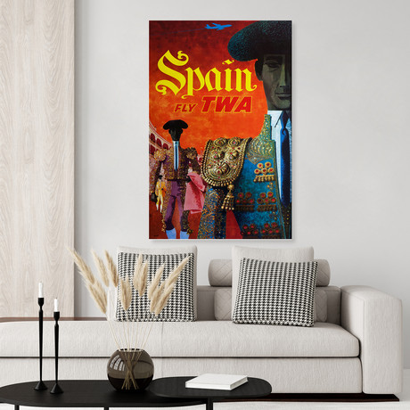 Spain // TWA // Vintage Travel Poster (17"H x 11"W x .01"D)