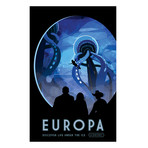 NASA Europa // Space Art Travel Poster (17"H x 11"W x .01"D)