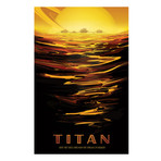 NASA Titan // Space Art Travel Poster (17"H x 11"W x .01"D)