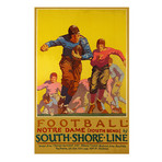 Chicago South Shore Train Line // Notre Dame Football // Vintage Poster (17"H x 11"W x .01"D)