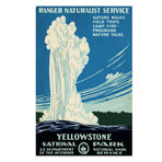 Yellowstone National Park, Wyoming // Vintage WPA Travel Poster (17"H x 11"W x .01"D)