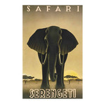 African Safari // Serengeti, Tanzania // Vintage Travel Poster (17"H x 11"W x .01"D)