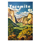 Yosemite National Park // Vintage California Travel Poster (17"H x 11"W x .01"D)