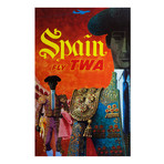 Spain // TWA // Vintage Travel Poster (17"H x 11"W x .01"D)