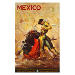 Bullfighter // Mexico Vintage Travel Poster (17"H x 11"W x .01"D)