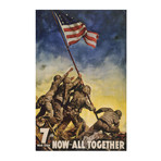 Iwo Jima WWII // Vintage Poster (17"H x 11"W x .01"D)