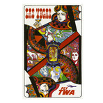 Las Vegas Queen of Hearts by TWA // Vintage Travel Poster (17"H x 11"W x .01"D)