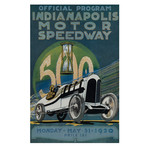 1920 Indy 500 // Vintage Poster (17"H x 11"W x .01"D)