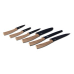 6-Piece Knife Set // Black + Maple
