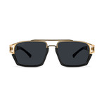 Unisex Kingpin Sunglasses // Black + Gold