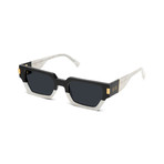 Unisex Locks Sunglasses // Black + White Marble