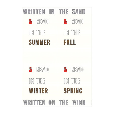Lawrence Weiner // Written In The Sand // 1997 Offset Lithograph