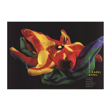 Karel Appel // Die Zauberflote (Magic Flute), Flower // 1995 Offset Lithograph