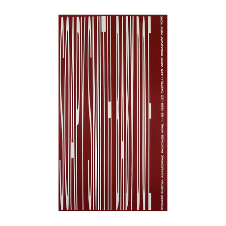 Edward Ruscha // Anamorphic Paintings // 1995 Offset Lithograph