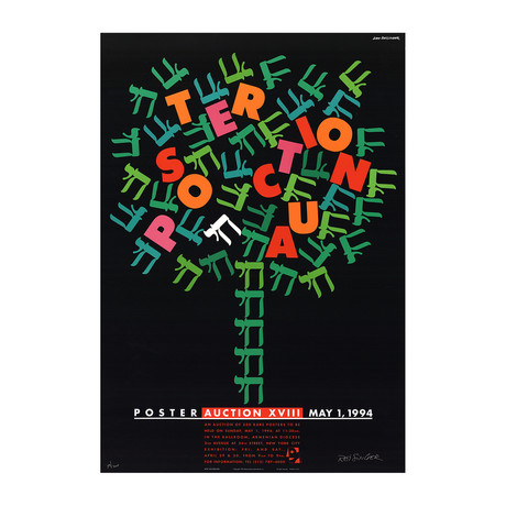 Dan Reisinger // Poster Auction // 1994 Lithograph // SIGNED