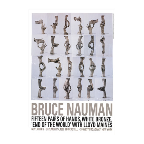 Bruce Nauman // Fifteen Pairs of Hands // 1996 Offset Lithograph