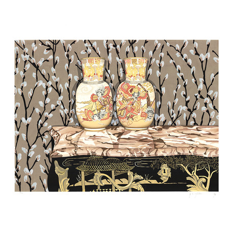 P.S. Gordon // Satsuma Vases // 1992 Serigraph // SIGNED