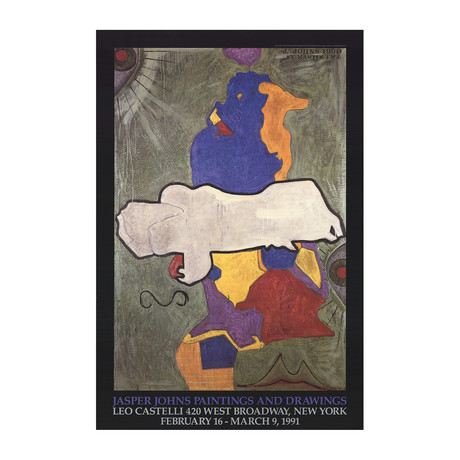 Jasper Johns // Paintings and Drawings (Green Angel) // 1990 Offset Lithograph