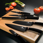 6-Piece Knife Set // Black + Rose Gold