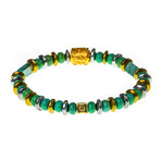 Dell Arte // Hematite + Randel Bead Bracelet // Turquoise + Multicolor