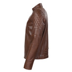 Harden Leather Jacket // Chestnut (XS)