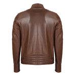 Harden Leather Jacket // Chestnut (XL)