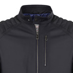 Dominic Leather Jacket // Navy (2XL)