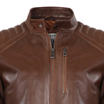 Harden Leather Jacket // Chestnut (XS)