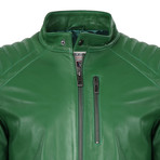Dante Leather Jacket // Duck Green (XS)