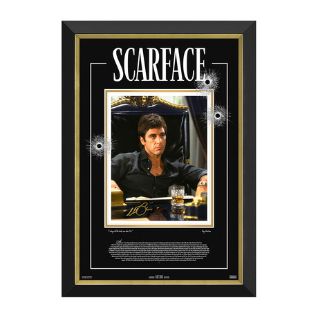 Al Pacino // Scarface // Limited Edition Display // Etched Facsimile Signature