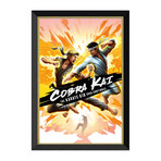 Cobra Kai - Karate Kid Saga Continues - Framed Canvas Print - Daniel Vs Johnny