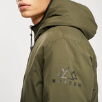 Jensen Reversible Jacket // Charcoal + Khaki (L)