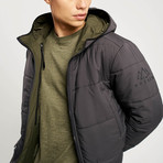 Jensen Reversible Jacket // Charcoal + Khaki (2XL)