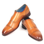 Cap Toe Monkstrap Shoes // Cognac (Euro: 40)