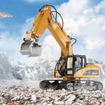 15 Channel Remote Control Excavator Construction Tractor + Shovel + Grapple