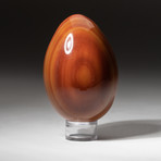 Genuine Polished Carnelian Druzy Egg