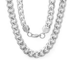 Thick Cuban Link Necklace // Metallic